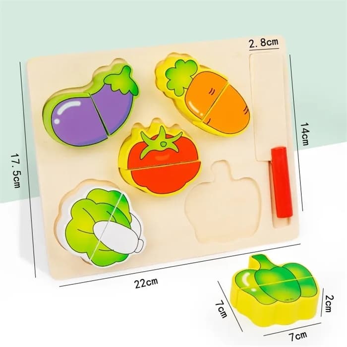 Овощи разрезные на липучке 5+1