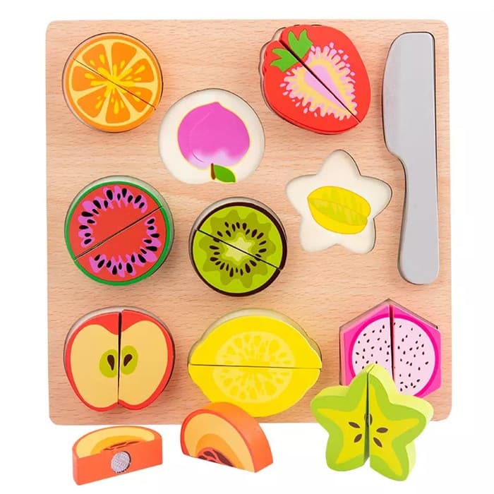 Вкладыш деревянный Фрукты и Овощи в коробке FT