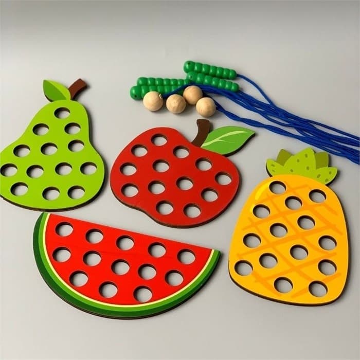 Шнуровка. Арбуз, Груша, Ананас, Яблоко