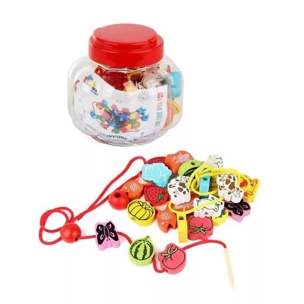 Бусы фигурные в банке