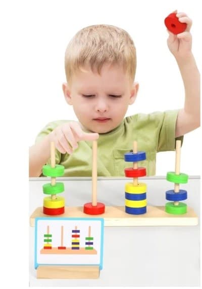 Развивающая настольная игра для детей "Магнитные колечки"