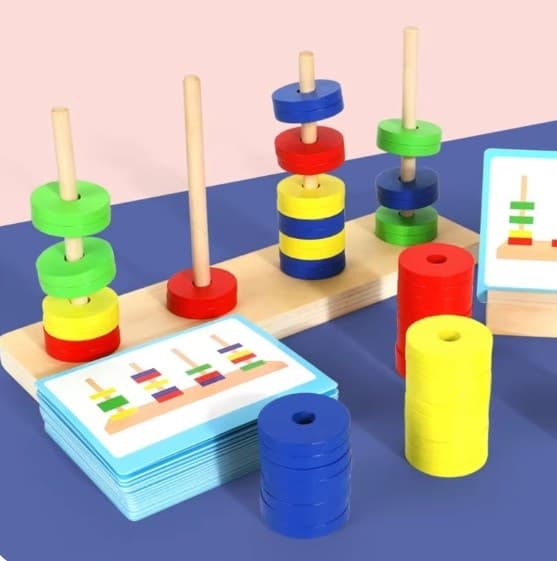 Развивающая настольная игра для детей "Магнитные колечки"