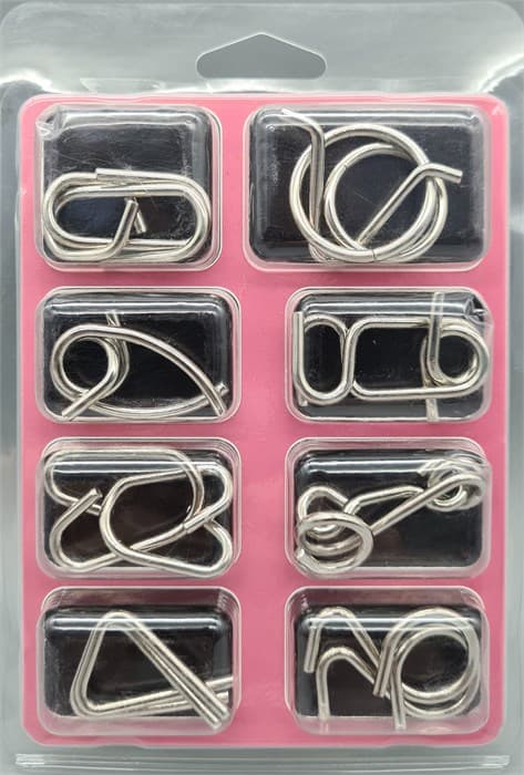 Головоломка железные кольца Розовый SM