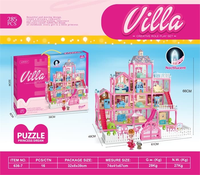 Кукольный домик Барби из 13 комнат 285 дет 636-7