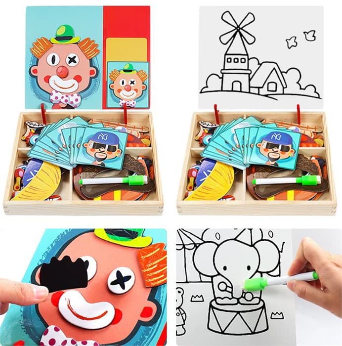 Магнитная игра "Смешные лица"