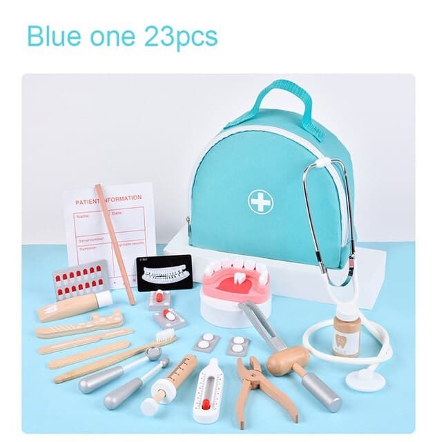 Деревянный набор доктора в сумке