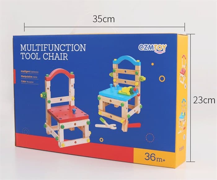 Игрушка из дерева конструктор Стул QZM 0062