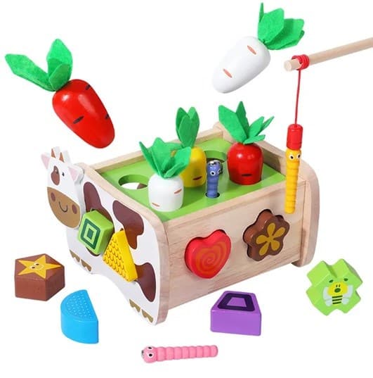 Деревянный куб-сортер Коровка JHTOY-579