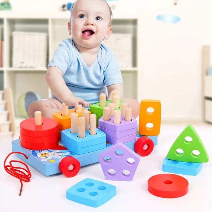 Сортер-каталка с геометрическими фигурами MC-015