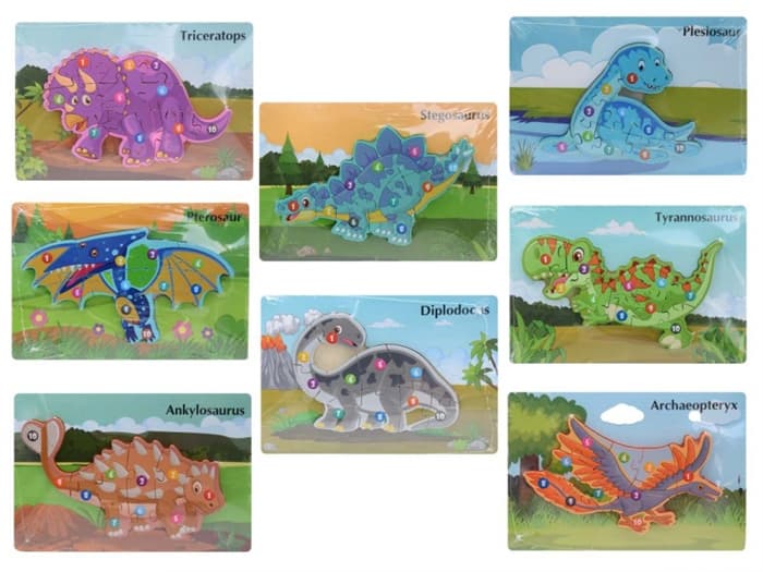 Деревянный пазл с цифрами