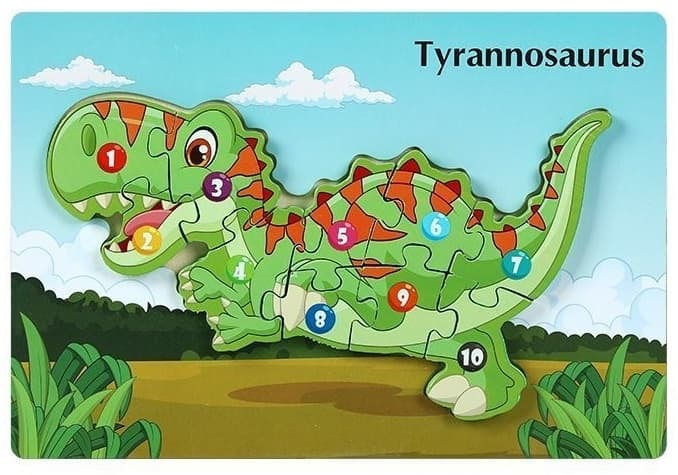 Деревянный пазл с цифрами