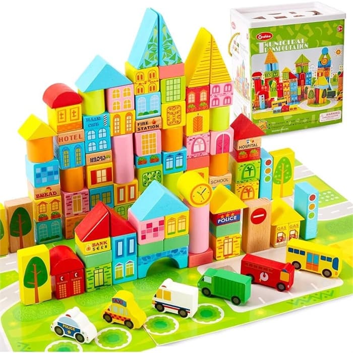 Деревянный конструктор 62 деталей MZ-5018