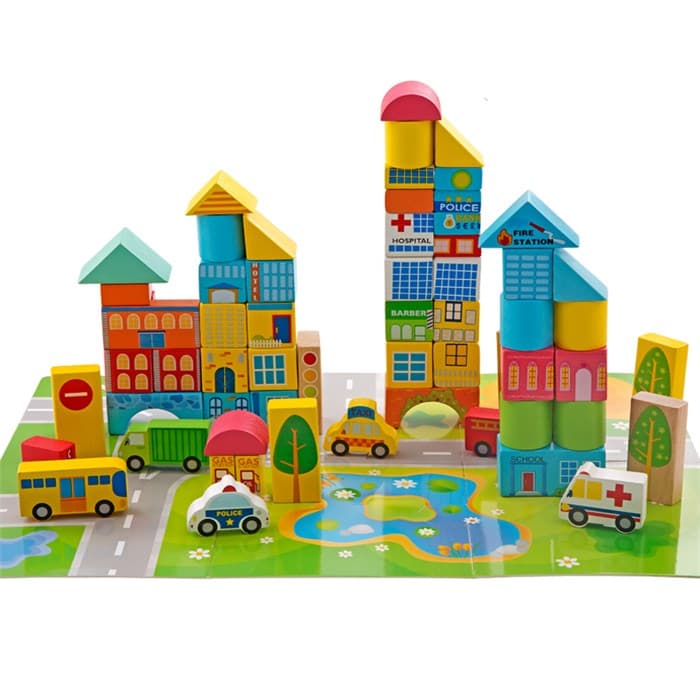 Деревянный конструктор 62 деталей MZ-5018