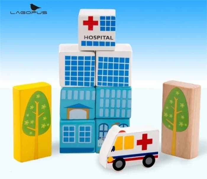 Деревянный конструктор 62 деталей MZ-5018