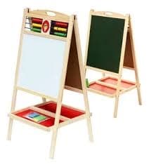 Мольберт деревянный двухсторонний со счетами 812 девочка