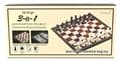 Шахматы магнитные 3 в 1. Brown 47710 Сред.