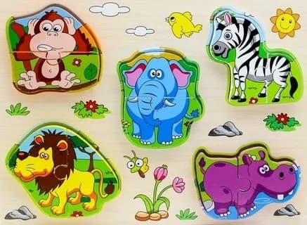 Рамка вкладыш-пазл деревянная FT