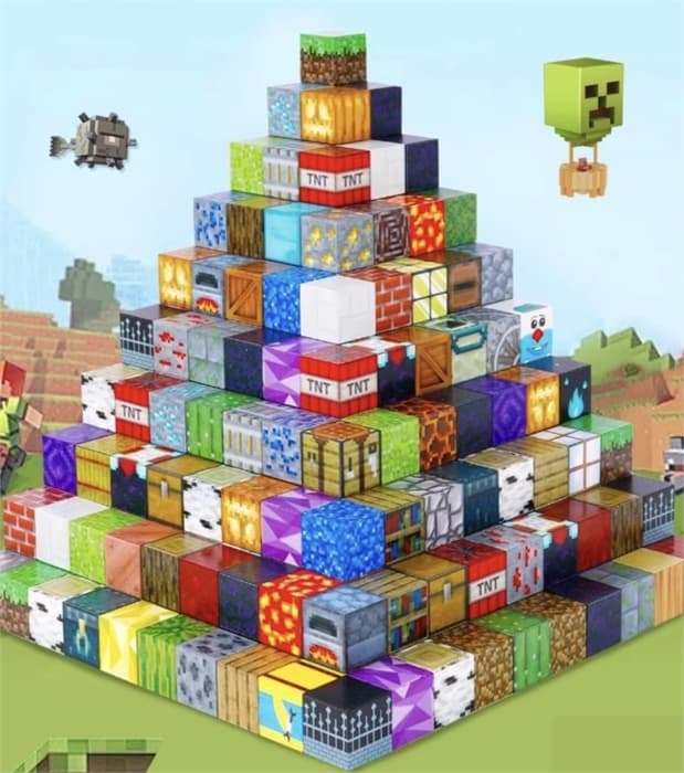 Конструктор магнитный Minecraft 108 дет. Зеленый