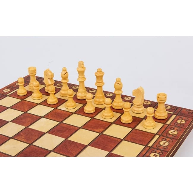 Шахматы деревянные 3 в 1. Wooden W7703H Мал.